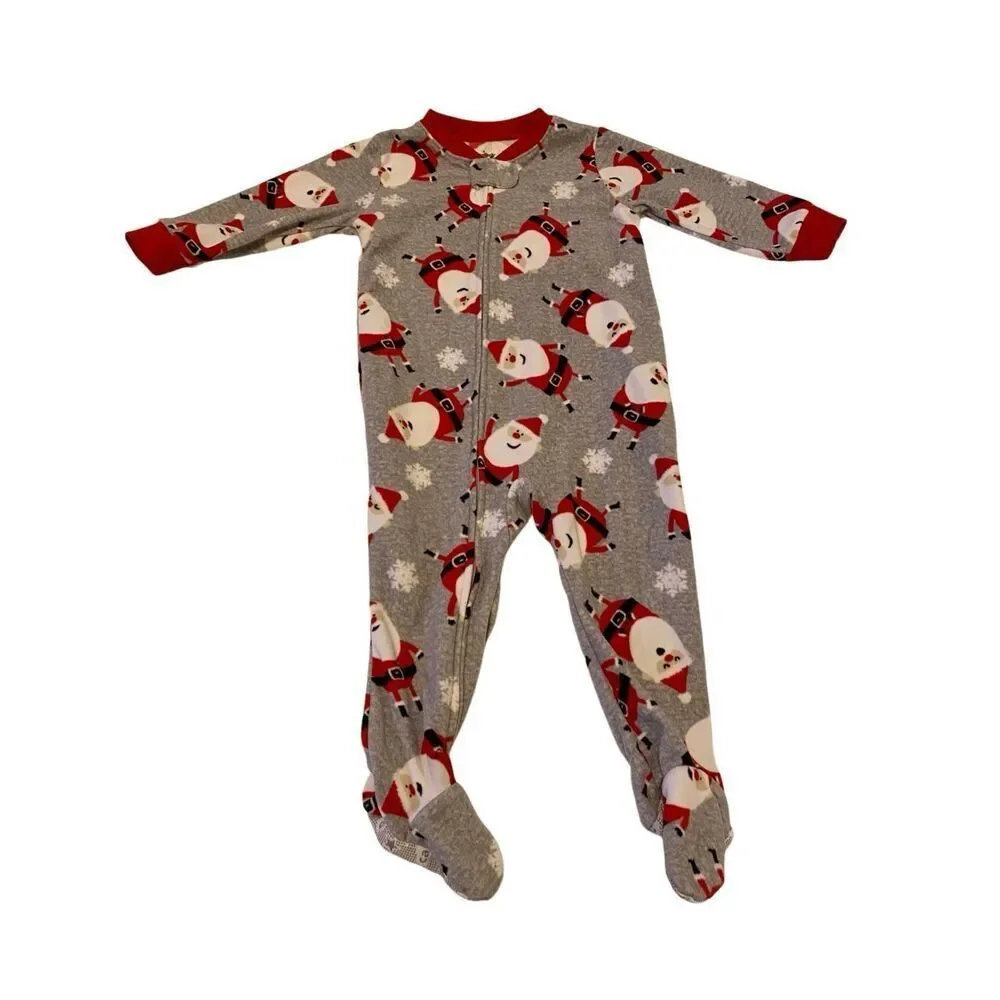 Carters Unisex Santa Bodysuit 18 Months Christmas Baby Holiday Boys Girls Warm